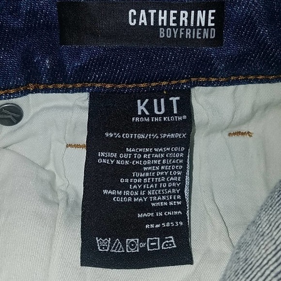 KUT from the Kloth boyfriend sz 8 distressed jeans - Picture 5 of 5